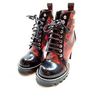 Louis Vuitton Boots Women Dark Brown PU leather 745-073025